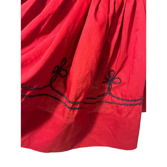 Vintage 50’s/60’s Girls Red Moppets Tea Party Dress, Colonial Style Dress, 3/4T - Picture 6 of 12